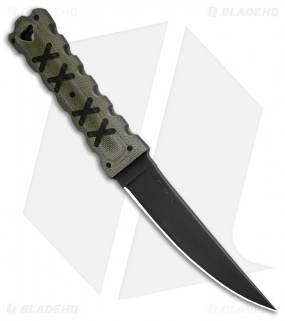 Williams Blade Design Hira Zukuri HZT 004 Fixed Blade Green Micarta (4.5" Black)
