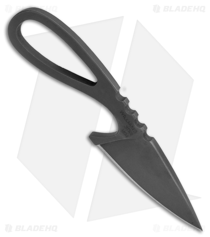 Williams Blade Design Sgian Dubh Neck Knife Fixed Blade (2.5" Black) SDN-004