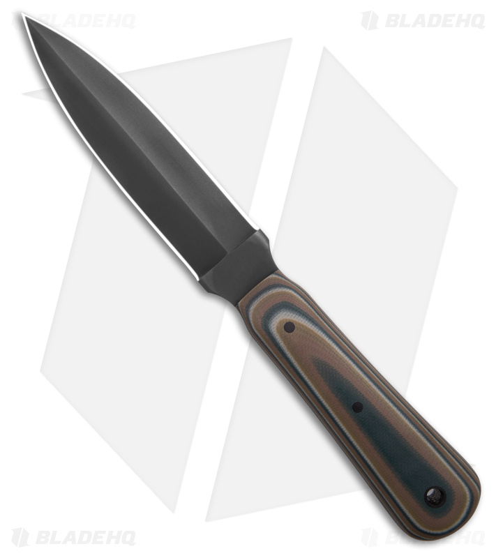 Winkler Knives Defense Dagger Fixed Blade Knife Camo G-10 (3.75" Black)