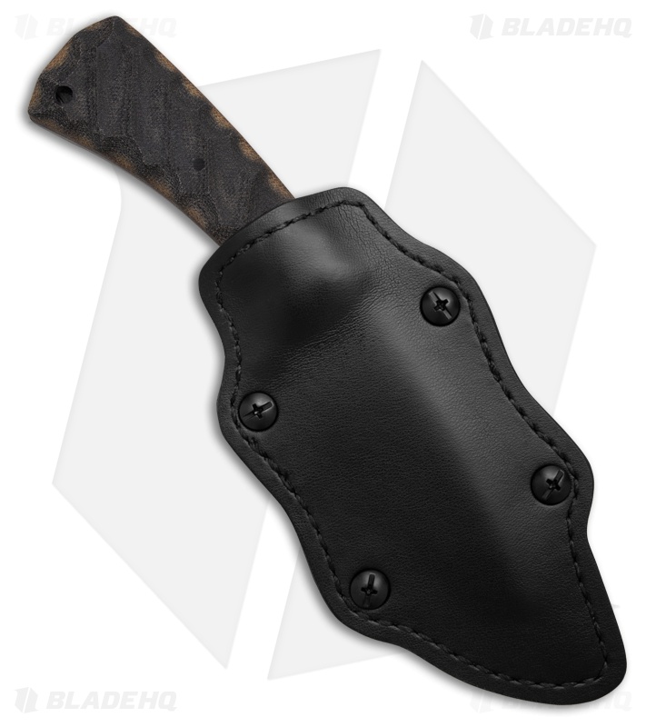Winkler Knives Forest Edge Fixed Blade Knife Sculpted Wasp Laminate(3.75" Black)