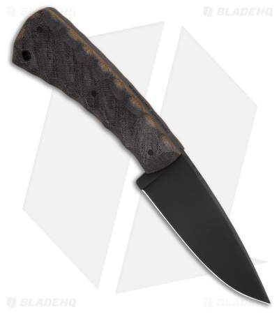 Winkler Knives Forest Edge Fixed Blade Knife Sculpted Wasp Laminate(3.75" Black)