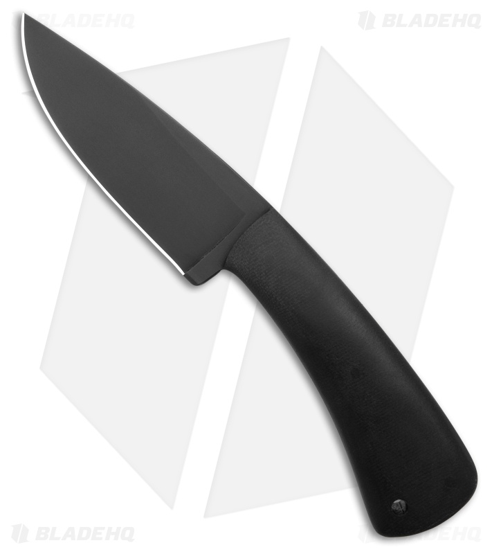 Winkler Knives Forest Edge Fixed Blade Knife Black Canvas Laminate (3.75" Black)