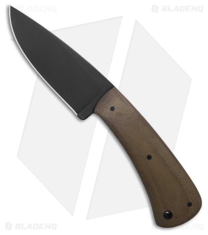 Winkler Knives Forest Edge Fixed Blade Knife Green Canvas Laminate (3.75" Black)