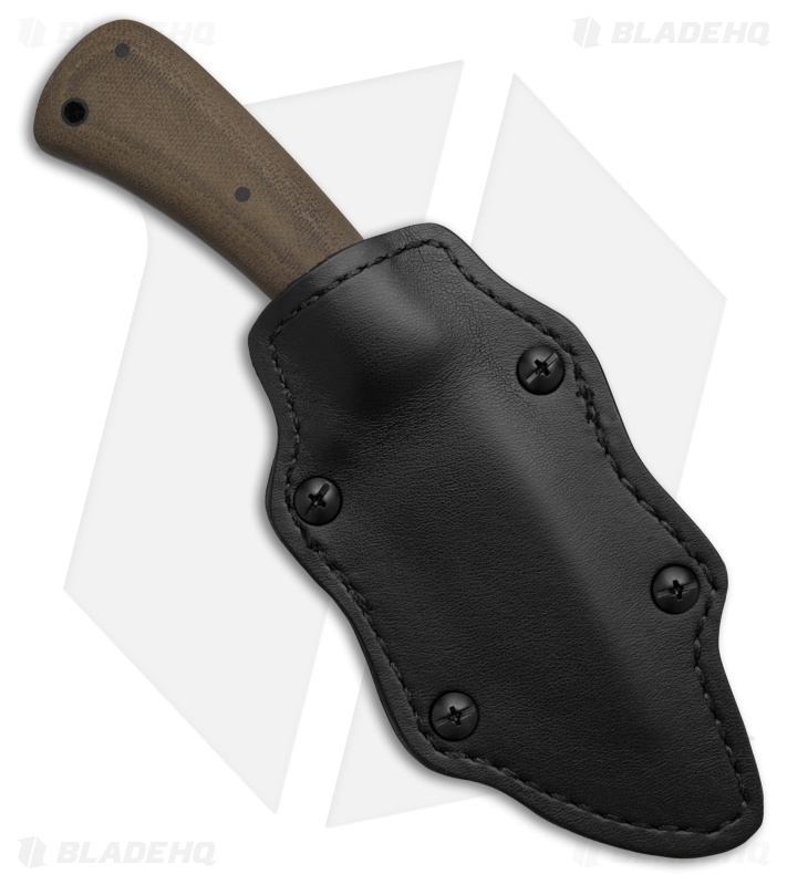 Winkler Knives Forest Edge Fixed Blade Knife Green Canvas Laminate (3.75" Black)
