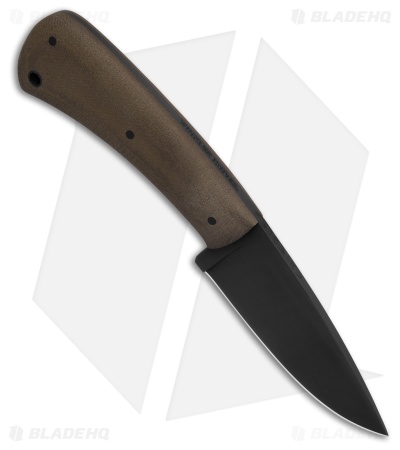 Winkler Knives Forest Edge Fixed Blade Knife Green Canvas Laminate (3.75" Black)