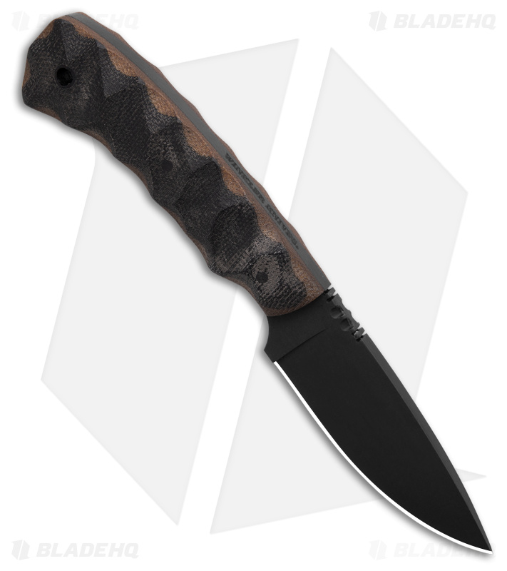 Winkler Knives Huntsman Fixed Blade Knife Wasp Micarta (3.5" Black)