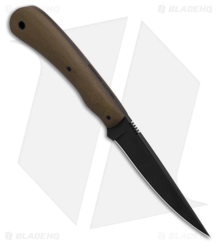 Winkler Knives Operator Fixed Blade Knife Green Canvas Laminate (4" Caswell)