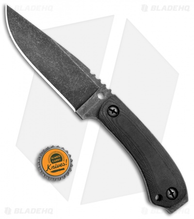 Winkler Knives Survival Striker Fixed Blade Knife Black Canvas (5.25" Caswell)