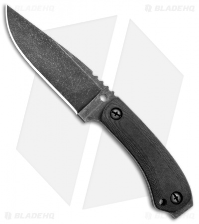 Winkler Knives Survival Striker Fixed Blade Knife Black Canvas (5.25" Caswell)