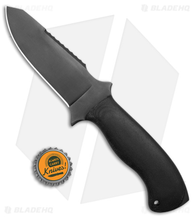 Winkler Knives Utility Crusher Knife Black Canvas Laminate (4.8" Caswell)