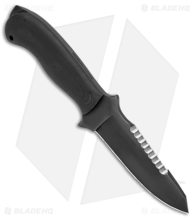 Winkler Knives Utility Crusher Knife Black Canvas Laminate (4.8" Caswell)