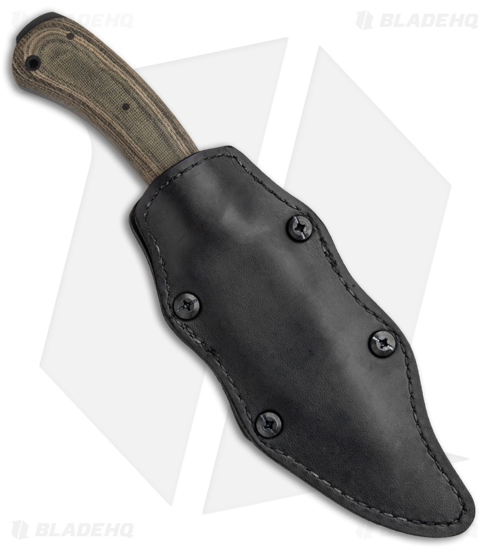 Winkler Knives Woodsman Fixed Blade Knife Black Laminate (4.25" Caswell)