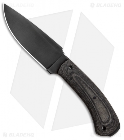Winkler Knives Woodsman Fixed Blade Knife Black Laminate (4.25" Caswell)