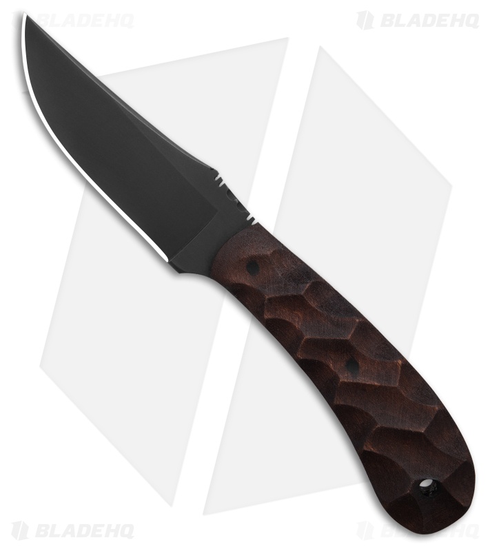 Winkler Standard Duty 1 Fixed Blade Knife Sculpted Maple Wood (3.3" Black)