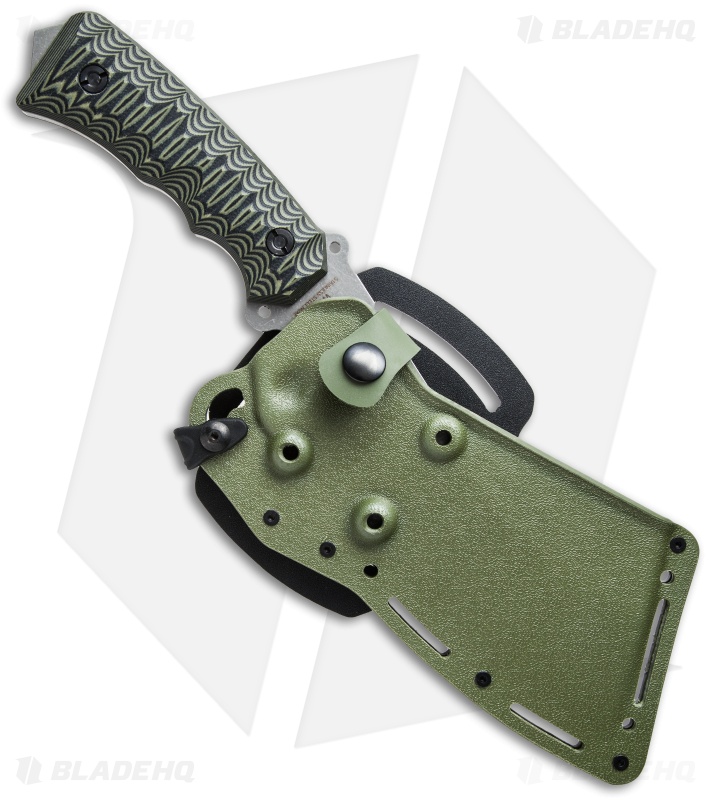 Wolfpack Survival Rough Wolf Knife Green/Black G-10 (7.5" Stonewash) WP4