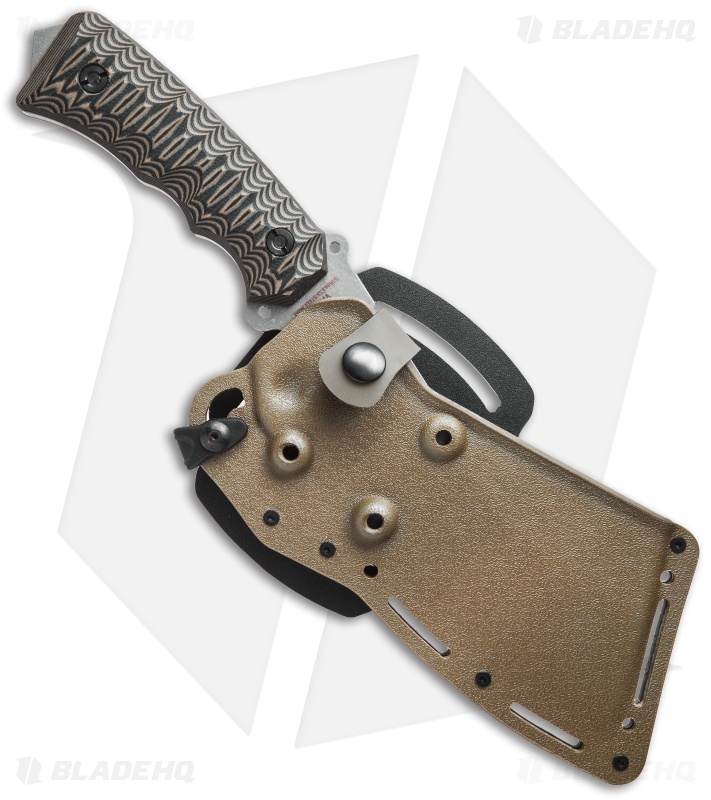 Wolfpack Survival Rough Wolf Knife Tan/Black G-10 (7.5" Stonewash) WP4