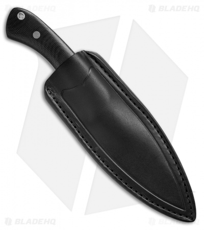 Zoe Crist Knives Fire Creek Fixed Blade Knife Black Canvas Micarta (4.5" Satin)