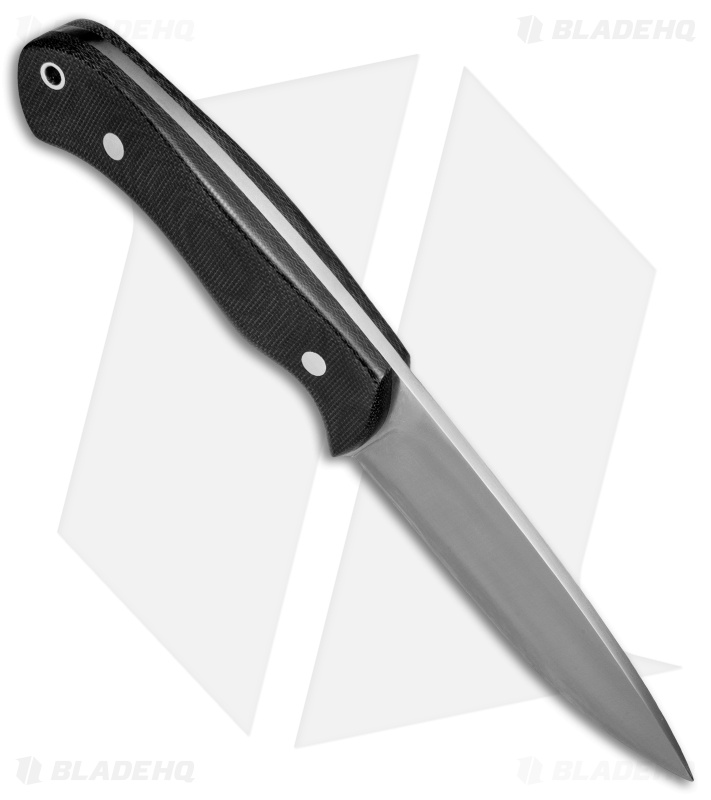 Zoe Crist Knives Saluda Fixed Blade Knife Black Canvas Micarta (4.5" Satin)
