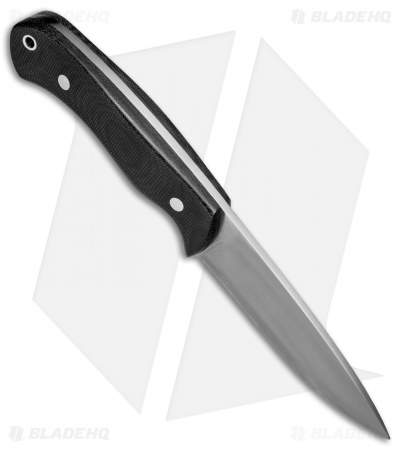 Zoe Crist Knives Saluda Fixed Blade Knife Black Canvas Micarta (4.5" Satin)