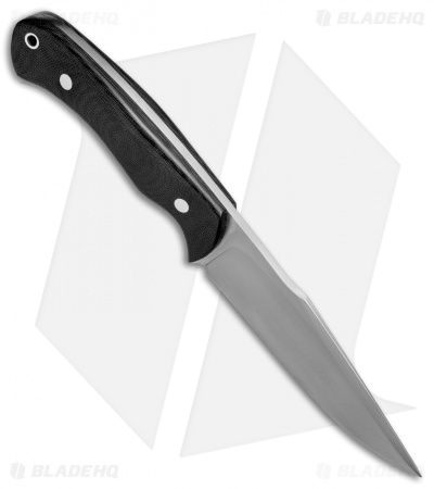 Zoe Crist Knives Santa Fe Fixed Blade Knife Black Canvas Micarta (5" Satin)