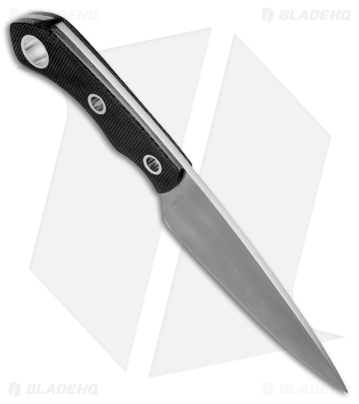 Zoe Crist Knives Urban EDC Fixed Blade Knife Black Canvas Micarta (3.75" Satin)