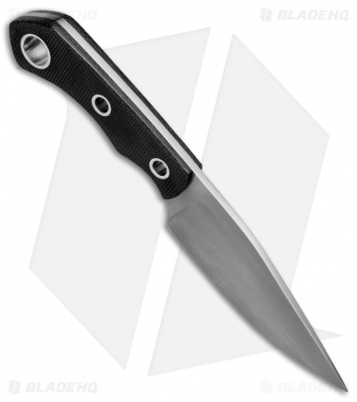 Zoe Crist Knives Wilderness EDC Fixed Blade Knife Black Micarta (3.75" Satin)