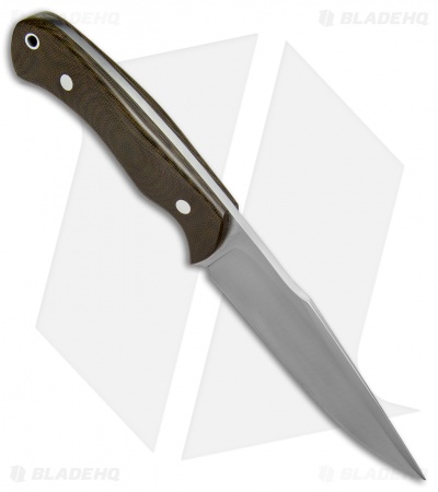 Zoe Crist Knives Santa Fe Fixed Blade Knife Green Canvas Micarta (5" Satin)