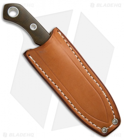 Zoe Crist Knives Urban EDC Fixed Blade Knife Green Canvas Micarta (3.75" Satin)