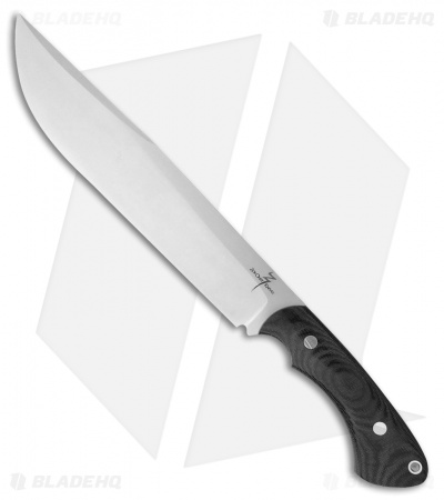 Zoe Crist Knives Scout Fixed Blade Knife Black Canvas Micarta (14.875" Satin)