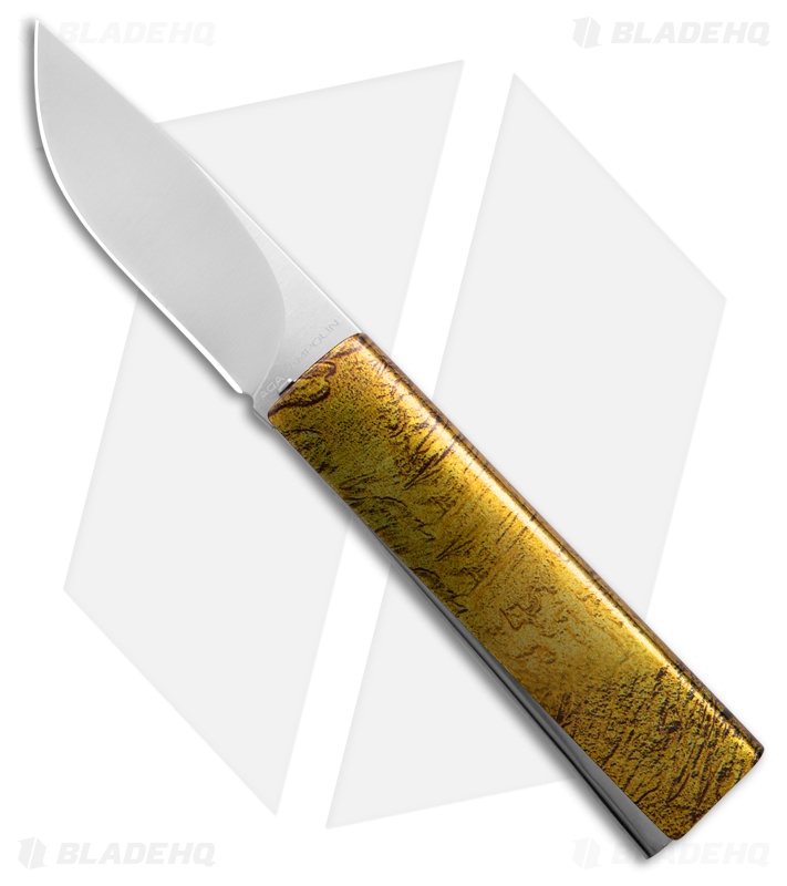 AGA Campolin Dragonfly Gravity Knife Brass Steel (2.9" Satin)