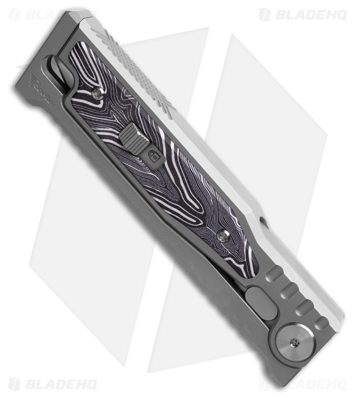 Reate EXO-M Dagger Manual OTF Knife Ti/Black White G-10 (3.25" Satin ELMAX)