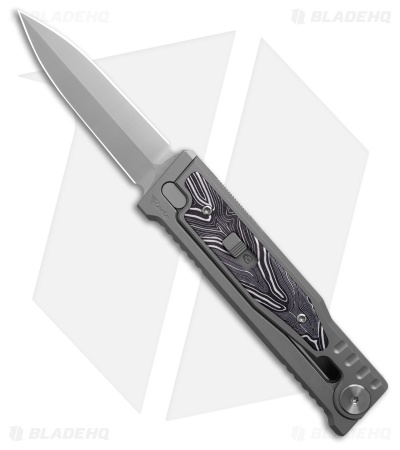 Reate EXO-M Dagger Manual OTF Knife Ti/Black White G-10 (3.25" Satin ELMAX)