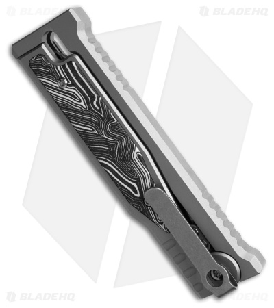 Reate EXO-M Drop Point Manual OTF Knife Titanium/White Black G-10 (3.25" Satin)