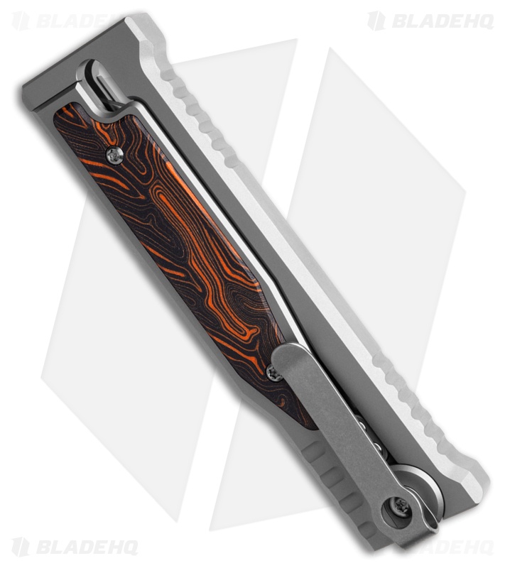 Reate EXO-M Tanto Manual OTF Knife Titanium/Black Orange G-10 (3.25" Satin)