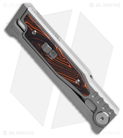 Reate EXO-M Tanto Manual OTF Knife Titanium/Black Orange G-10 (3.25" Satin)