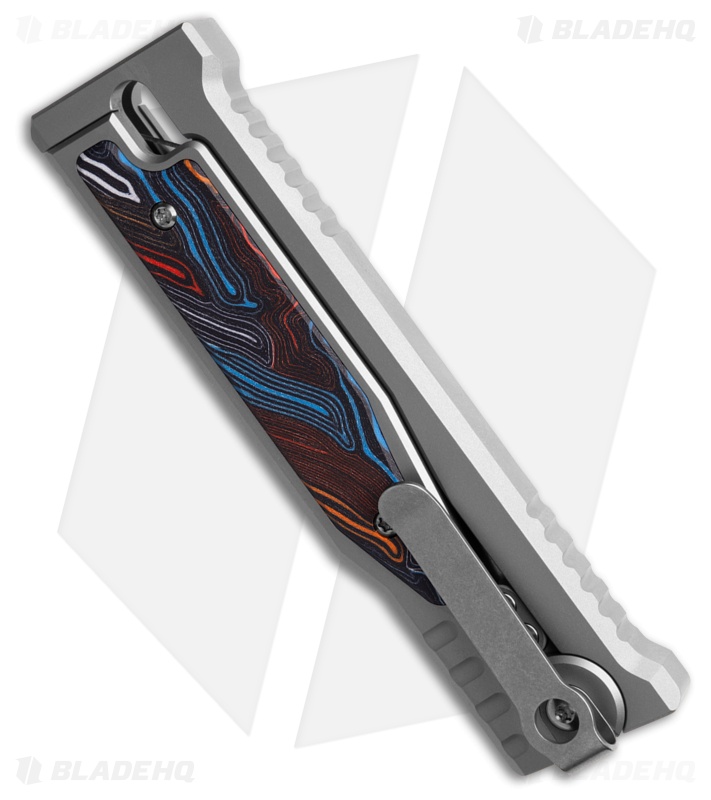 Reate EXO-M Tanto Manual OTF Knife Titanium/Multi-Colored G-10 (3.25" Satin)