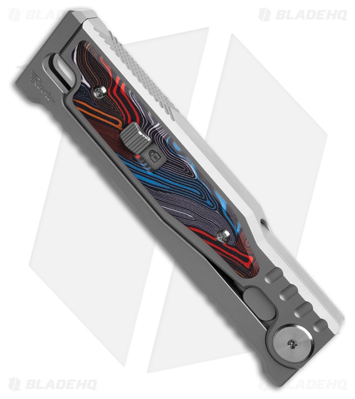 Reate EXO-M Tanto Manual OTF Knife Titanium/Multi-Colored G-10 (3.25" Satin)