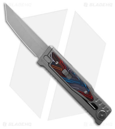 Reate EXO-M Tanto Manual OTF Knife Titanium/Multi-Colored G-10 (3.25" Satin)