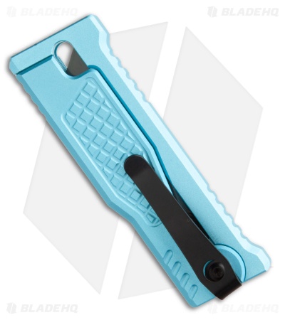 Reate EXO-U Gravity Knife Blue Diamond Frag Aluminum (2.3" Utility)