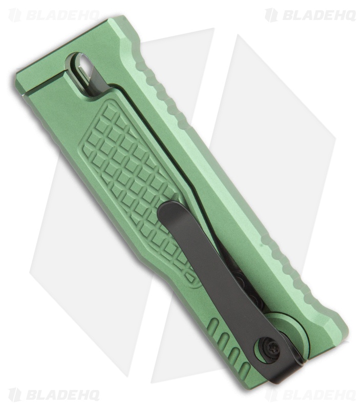 Reate EXO-U Gravity Knife Green Diamond Frag Aluminum