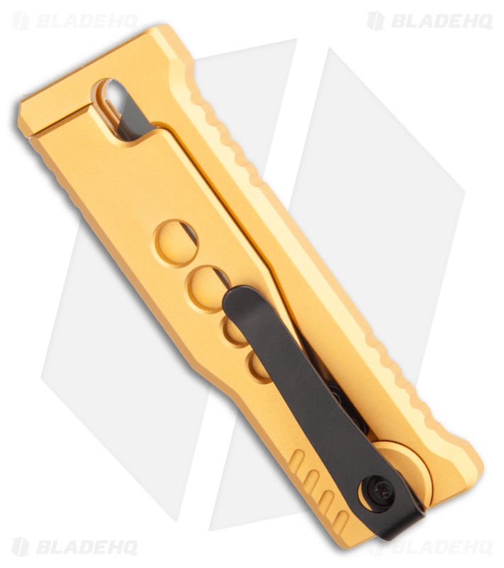 Reate EXO-U Gravity Knife Yellow Speedhole Aluminum (2.3" Utility)