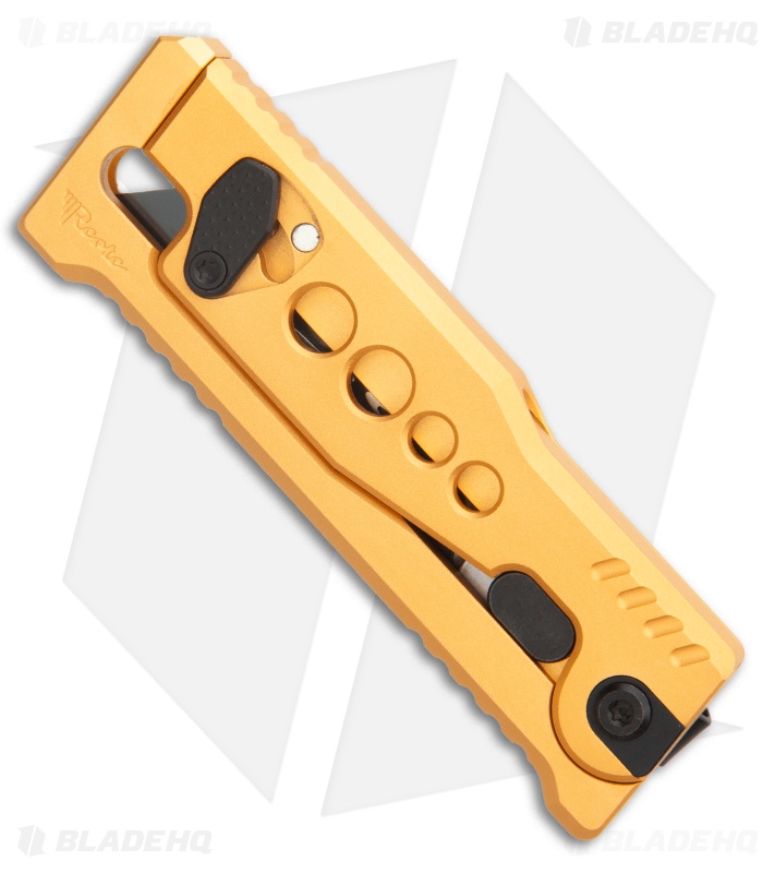 Reate EXO-U Gravity Knife Yellow Speedhole Aluminum (2.3" Utility)