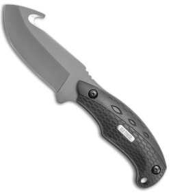 Schrade Old Timer Copperhead Guthook Fixed Blade Knife Black (3.6" Gray)