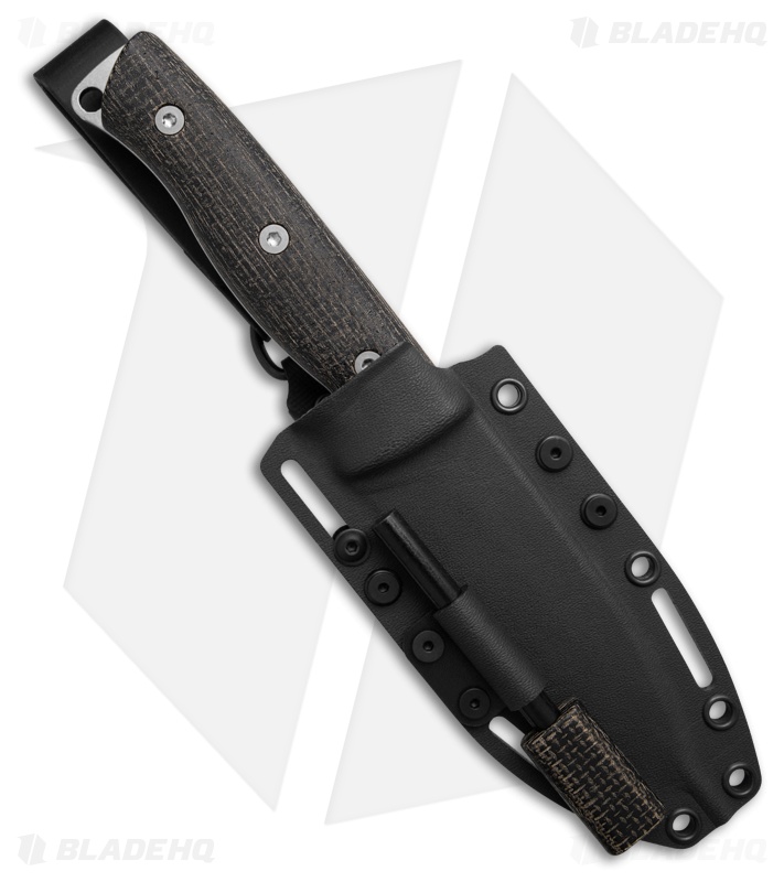 White River Ursus 45 Fixed Blade Knife Black Burlap (4.5" SW)