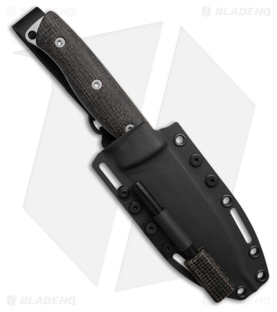 White River Ursus 45 Fixed Blade Knife Black Burlap (4.5" SW)