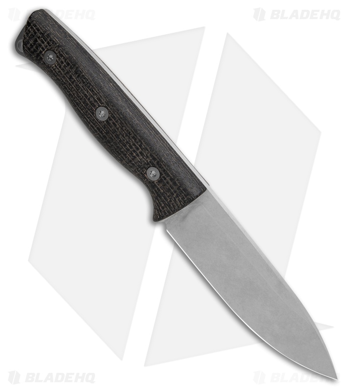 White River Ursus 45 Fixed Blade Knife Black Burlap (4.5" SW)