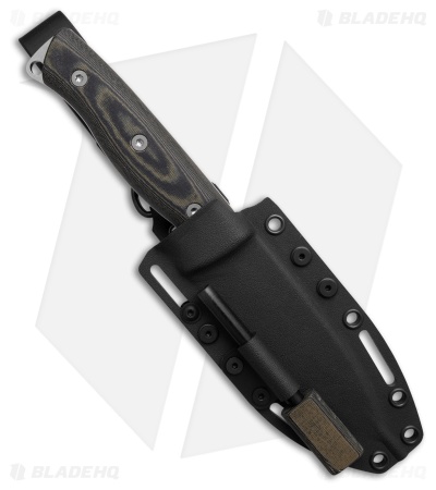 White River Ursus 45 Fixed Blade Knife Black/OD Green Linen Micarta (4.5" SW)