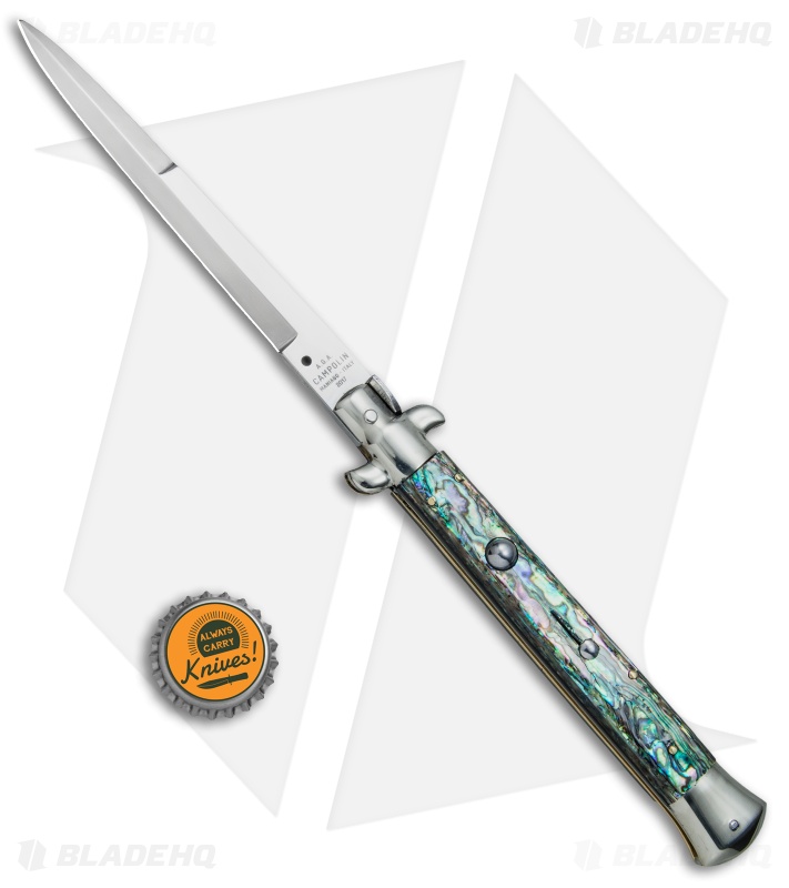 AGA Campolin 11" Picklock Automatic Italian Stiletto Abalone (5" Satin) 2017