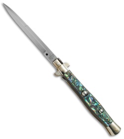 AGA Campolin 11" Picklock Automatic Italian Stiletto Abalone (5"Satin)