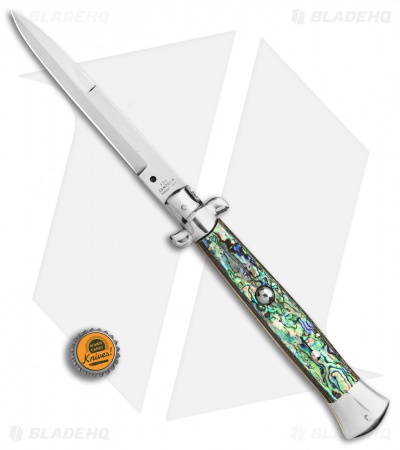 AGA Campolin 15" Automatic Italian Stiletto Abalone (6.6" Satin) 